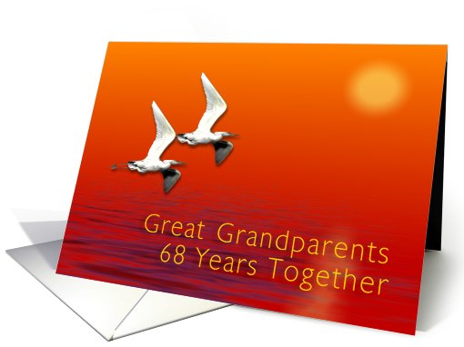 Great Grandparents 68th Wedding Anniversary card (412983)