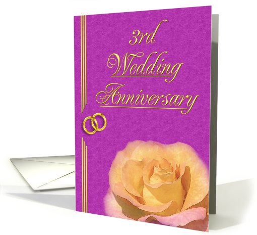 3rd Wedding Anniversary card (413033)