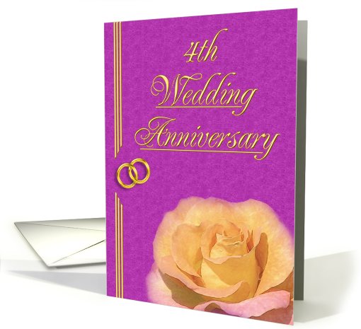 4th Wedding Anniversary card (413034)