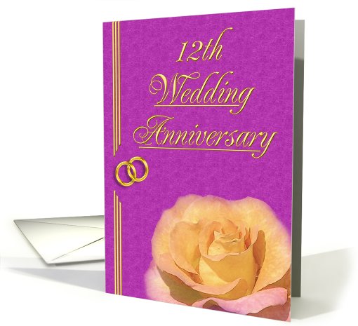 12th Wedding Anniversary card (413044)