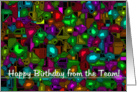 Happy Birthday from Team(Bold New Direction Series) card