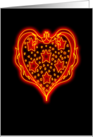 My heart is on Fire (blank) card