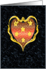 Gold Strawberry Heart (blank) card