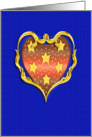 Gold Star Heart (blank) card