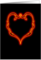 Neon Heart (blank) card