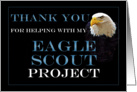Thank You for Supporting Eagle Scout Project card
