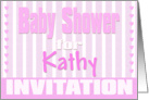 Baby Kathy Shower Invitation card