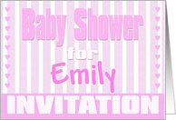 Baby Emily Shower Invitation card