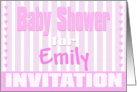 Baby Emily Shower Invitation card