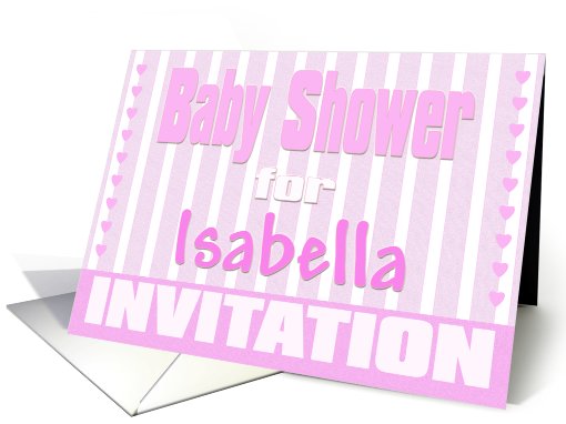 Baby Isabella Shower Invitation card (424109)