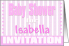 Baby Isabella Shower Invitation card