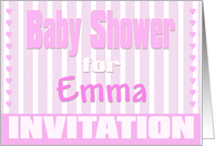 Baby Emma Shower Invitation card