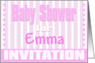 Baby Emma Shower Invitation card