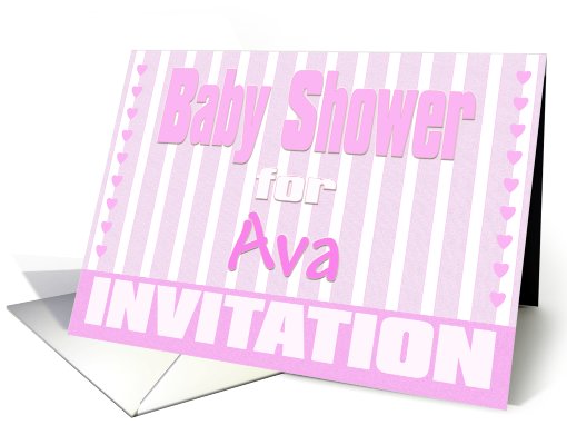 Baby Ava Shower Invitation card (424112)