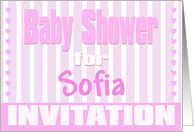 Baby Sofia Shower Invitation card