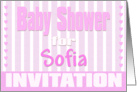 Baby Sofia Shower Invitation card