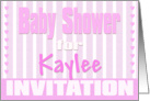 Baby Kaylee Shower Invitation card