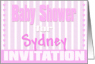 Baby Sydney Shower Invitation card