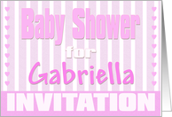 Baby Gabriella Shower Invitation card