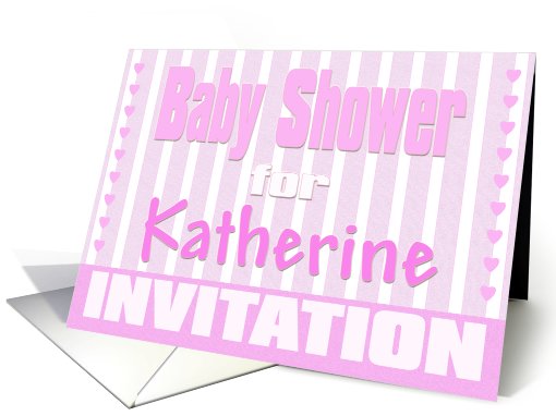 Baby Katherine Shower Invitation card (424171)