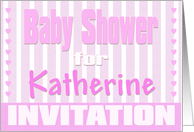 Baby Katherine Shower Invitation card