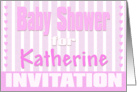 Baby Katherine Shower Invitation card