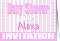 Baby Alexa Shower Invitation card