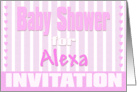 Baby Alexa Shower Invitation card