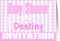 Baby Destiny Shower Invitation card