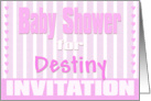 Baby Destiny Shower Invitation card