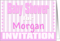 Baby Morgan Shower Invitation card