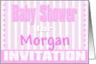 Baby Morgan Shower Invitation card