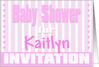 Baby Kaitlyn Shower Invitation card