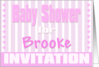 Baby Brooke Shower Invitation card