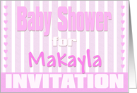 Baby Makayla Shower Invitation card