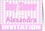 Baby Alexandra Shower Invitation card