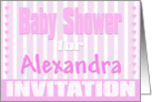 Baby Alexandra Shower Invitation card