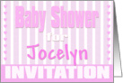 Baby Jocelyn Shower Invitation card