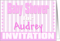 Baby Audrey Shower Invitation card