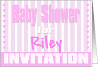 Baby Riley Shower Invitation card