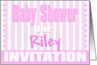 Baby Riley Shower Invitation card