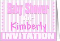 Baby Kimberly Shower Invitation card