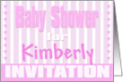 Baby Kimberly Shower Invitation card