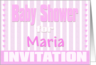 Baby Maria Shower Invitation card