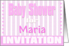 Baby Maria Shower Invitation card
