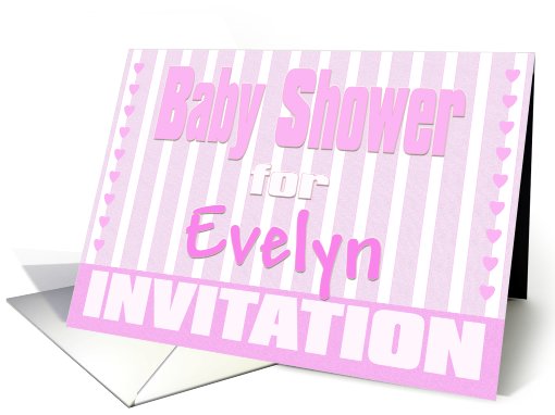 Baby Evelyn Shower Invitation card (424196)