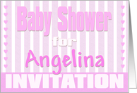 Baby Angelina Shower Invitation card