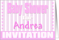 Baby Andrea Shower Invitation card