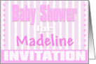 Baby Madeline Shower Invitation card