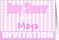 Baby Maya Shower Invitation card